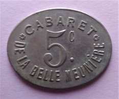 Monnaie De Nécessité - 75 - Paris - Cabaret De La Belle Meunière - 5c - - Monétaires / De Nécessité