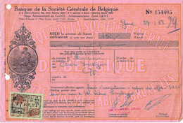 BELGIQUE Lot De 3 Documents Avec Timbres Fiscaux - Documenten