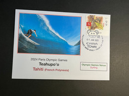 (2 N 28) 2024 France - Paris Olympic Games (31-12-2022) Location - Tahiti - French Polynesia (Surfing) - Verano 2024 : París