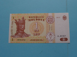 1 - Un LEU ( 975372 - A.0197 ) 2015 - Republica MOLDOVA ( Voir / See > Scans ) UNC ! - Moldavie