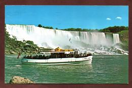 (RECTO / VERSO) MAID OF THE MIST EN 1969 - SEEING NIAGARA FALLS - BEAU TIMBRE ET FLAMME - FORMAT CPA - Buffalo