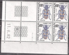 France Yvert Taxe 112a ** Insecte T. Alvearius GT Coin-daté Du 11,6,82 T.D.3 - Segnatasse