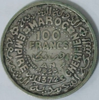 Morocco - 100 Francs AH1372-1953, Y#52, Silver (#1532) - Maroc