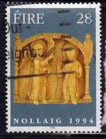 EIRE IRELAND IRLANDA 1994 CHRISTMAS ANNUNCIATION NOLLAIG NATALE NOEL WEIHNACHTEN NAVIDAD 28p USED USATO OBLITERE' - Used Stamps