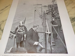 PHOTO  PRESIDENT DE LA REPUBLIQUE A BORD DU CUIRASSE PROVENCE 1925 - Barcos