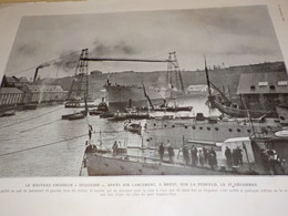 PHOTO  CROISEUR DUQUESNE A BREST 1925 - Bateaux