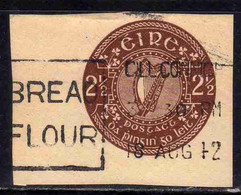 EIRE IRELAND IRLANDA 1942 POSTAL STATIONERY HARP 2 1/2p USED USATO OBLITERE' - Postal Stationery