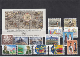 Iceland 1989 - Full Year MNH ** - Années Complètes