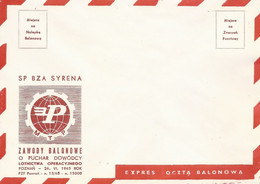 Poland Post - Balloon PBA.1965.kop.syr: Competition For The Poznan Fair Cup (envelope Syrena) - Globos