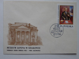 Lenin Museum Cracow Poland /  Envelope With Stamp / FDC - Lenin