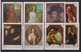 Rumänien Lot ° Gemälde Briefmarken Gestempelt /  Stamps Stamped /  Timbres Oblitérés - Sammlungen