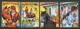 FINLAND 1990 Horse-riding Singles Ex Block Used.  Michel 1120-23 - Gebruikt