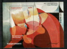 2021.Art Contemporain (Joan Monegal) Peintre Catalan.Pintor Catalán. Hojita Nueva ** B-F Neuf **Haute Faciale.AND.ESP - Unused Stamps