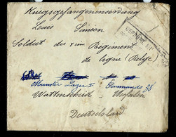 LAC De Florenville 27/08/1917 Pour Soldat Belge  En Allemagne  + Griffe GEPRÜFT .... - Portofreiheit