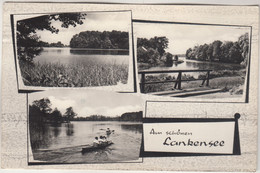 C2365) Am Schönen LANKENSEE - Tolle Dreibild AK Boote Wasser Brücke - Koenigs-Wusterhausen