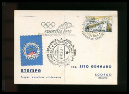 ITALIA - 1956 GIOCHI OLIMPICI INVERNALI Di CORTINA D'AMPEZZO - PATTINAGGIO ARTISTICO MASCHILE -  1-2-1956    LUSSO - Inverno1956: Cortina D'Ampezzo