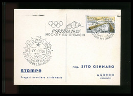 ITALIA - 1956 GIOCHI OLIMPICI INVERNALI Di CORTINA D'AMPEZZO - HOCKEY SU GHIACCIO -  29-1-1956    LUSSO - Winter 1956: Cortina D'Ampezzo