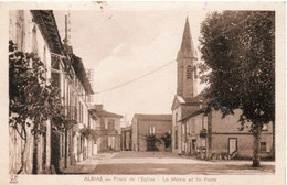 PLACE DE L EGLISE LA MAIRIE ET LA POSTE - Albias