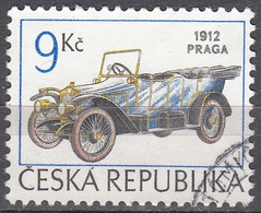 Ceska Republika 1994 Michel 55 O Cote (2009) 0.60 Euro Voiture Praga 1912 Cachet Rond - Used Stamps
