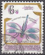 Ceska Republika 1995 Michel 75 O Cote (2009) 0.40 Euro Insecte Le Caloptéryx éclatant Cachet Rond - Used Stamps