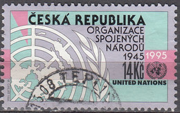 Ceska Republika 1995 Michel 90 O Cote (2009) 1.00 Euro 50 Ans Nations-Unies Cachet Rond - Used Stamps