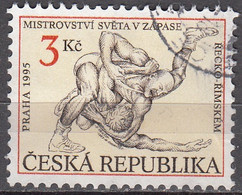 Ceska Republika 1995 Michel 83 O Cote (2009) 0.40 Euro Sport Lutte Gréco-romaine Cachet Rond - Used Stamps