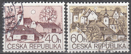 Ceska Republika 1995 Michel 71Y - 72Y O Cote (2009) 0.70 Euro Villages Cachet Rond - Used Stamps