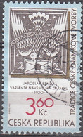 Ceska Republika 1996 Michel 101 O Cote (2009) 0.30 Euro Timbre Sur Timbre Cachet Rond - Used Stamps