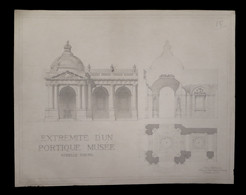 LEDONNE (Louis) - Extrémité D'un Portique Musée. 1905. - Dessins