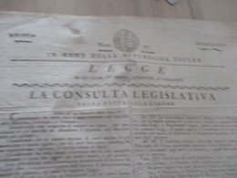 Affiche Placard Italia Italie La Consulta Legislativa Della Republica Ligure 1801 2X A4 - Affiches