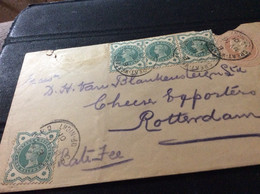Gran Bretagna Greit Britain Histoire Postale  London  For Rotterdam Tres Rare - Covers & Documents