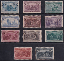 MiNr. 73-83 USA 1893 (Kat.Mi 1190.--) 400. Jahrestag Entdeckung Amerikas Durch Kolumbus/ungebraucht/(*) Ohne Gummi - Unused Stamps