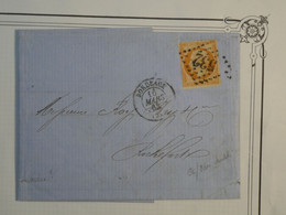 BK14 FRANCE BELLE LETTRE 1863 BORDEAUX A ROCHEFORT   +NAPOLEON 40C N°16   ++AFF. INTERESSANT++ - 1853-1860 Napoleone III