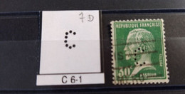 FRANCE TIMBRE C 6-1  INDICE 7 SUR 174 PERFORE PERFORES PERFIN PERFINS PERFO PERFORATION PERFORIERT - Usados