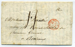 Lettre De BASSEPOINTE + Marque D'entrée Maritime OUTREMER Par PAUILLAC + Marque De Transit MARTINIQUE Au Verso /1840 - 1801-1848: Precursors XIX