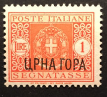 1941 - Italia - Occupazione Montenegro - Segnatasse - Lire 1  - Soprastampa UPHA TOPA - Nuovo - Montenegro