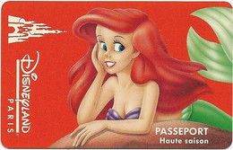 @+ Passeport Disneyland Paris N° 10 : La Petite Sirène (Adulte) - Logo Euro Disneyland - Toegangsticket Disney