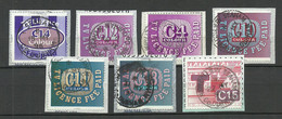 Great Britain Ca 1970ies-1990ies Revenue Tax TV Licence Fee, 7 Different Stamps, O - Fiscaux