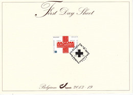 13 4380  F   2013-19 Belgique  FDS First Day Sheet FR NL Croix Rouge 150 Ans Henri Dunant  28-10-2013 075816 - 2011-2014