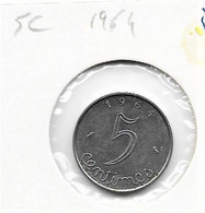 5 Centimes   " Epis" 1964  SUP - 1 Centime