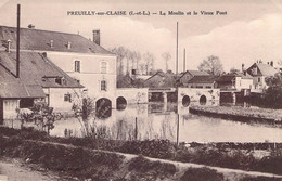 CPA France - Indre Et Loire - Preuilly Sur Claise - Le Moulin Et Le Vieux Pont - Lac - Rivière - Vue Générale - Other & Unclassified