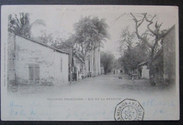 Reunion Ile St Leu Cpa Timbrée Poste Maritime Paquebot Zanzibar 1900 - Andere & Zonder Classificatie