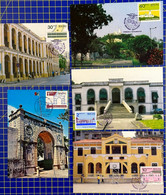MACAU - 1982 BUILDINGS ISSUE SET OF 5 MAX CARD (CANCEL - FIRST DAY) - Cartes-maximum