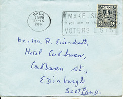 Ireland Cover Sent To Scotland Mala 17-9-1963 Single Franked (backside Of The Cover Damaged By Opening) - Covers & Documents
