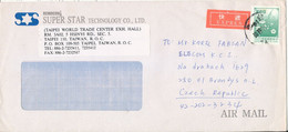 China Taiwan Taipei Express Cover Sent Air Mail To Czechoslovakia 19-11-1991 Single Franked - Cartas & Documentos