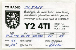 AK 102841 QSL - Germany - Thüringen - Radio
