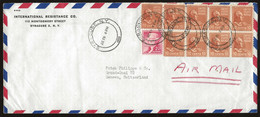 ENVELOPPE COVER USA / SYRACUSE NY 1956 TO GENEVA SWITZERLAND - Ecuador