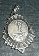 Rare Ancienne Médaille En Métal Argenté Art Déco Boxe 3 - Other & Unclassified