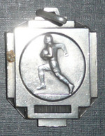 Rare Ancienne Médaille En Métal Argenté Art Déco Rugby - Rugby