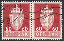 Norwegen Dienstm. 1965, Mi.-Nr. 89 X, Gestempelt - Service